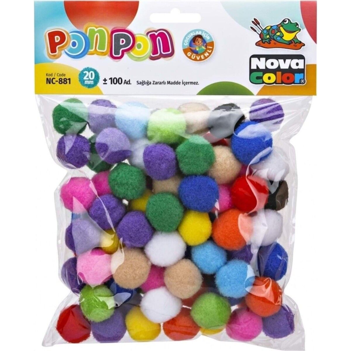 Nova Color Ponpon 20 Mm 100 Lü