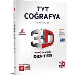 3D Yayınları 3D 3D TYT Video Destekli Coğrafya Defter Vdd