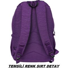 Relaxion Siyah Su Geçirmez Krinkıl Kumaş Mini Sırt Çantası 1625
