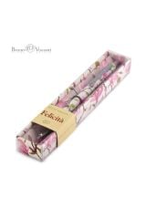 Vj Felicita Tükenmez KalemKutulu Metal Gövde Pembe Çiçekler Desen 0.7mmMavi