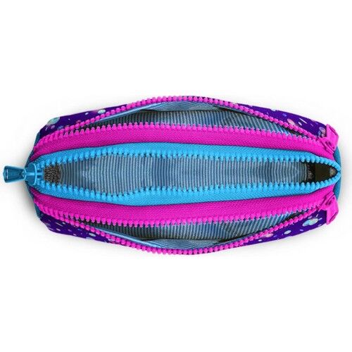 Coral High Mor Pembe Kalp Üç Bölmeli Kalem Çantası 22040