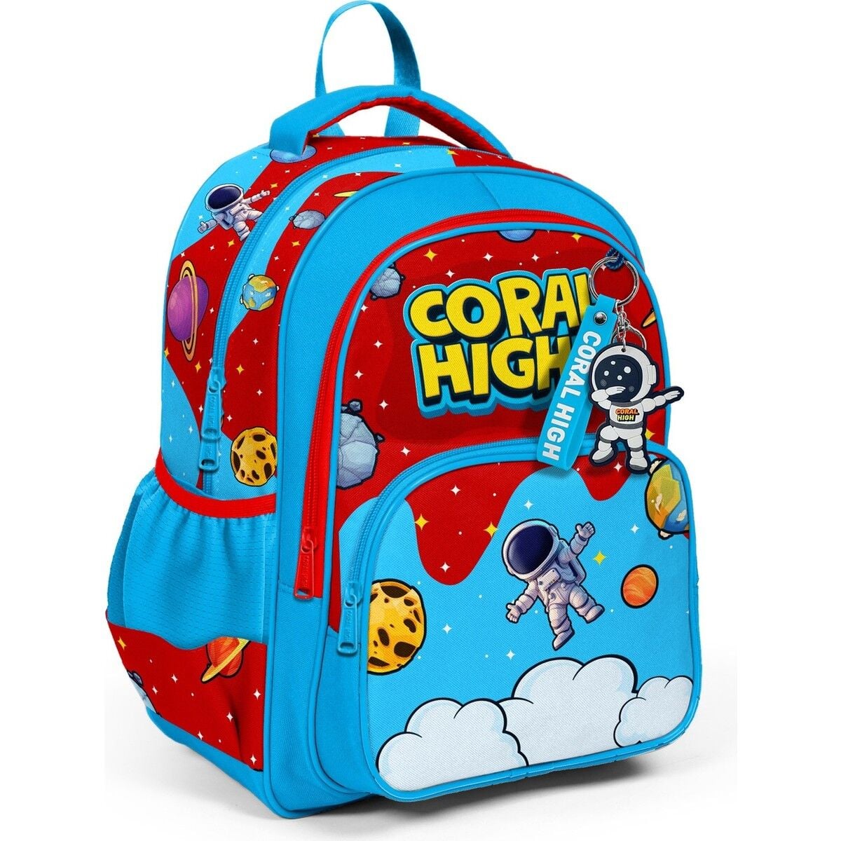 Coral High Kids Astronot Uzay Desenli Üç Bölmeli Okul Sırt Çantası 33245