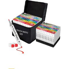 TOUCH ÇİFT UÇLU MARKER KALEM 120 Lİ ÇANTALI