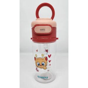 Taros Su Matarası Quokka Life Cute Tritan 550 ML 6982  Kırmızı Pipetli