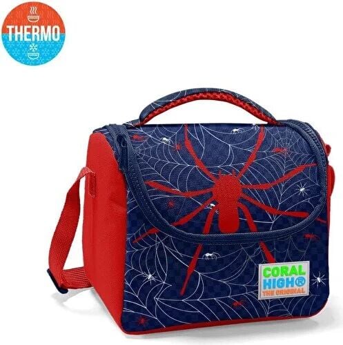Coral High Kids Lacivert Kırmızı Örümcek Desenli Thermo Beslenme Çantası 11720