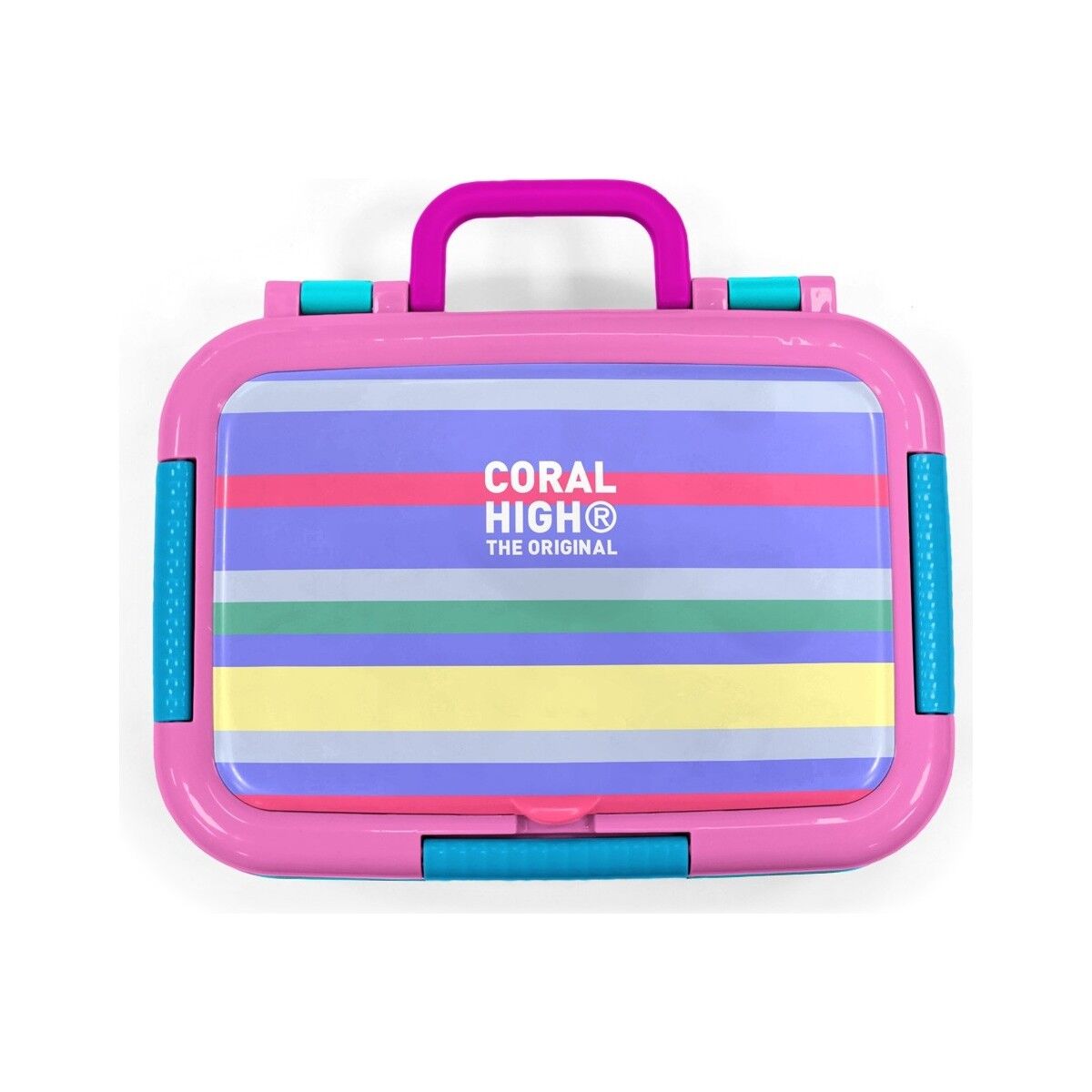 Coral High Kids Milka Gri Sarı Çizgi Desenli Paslanmaz Çelik Beslenme Kabı 39102