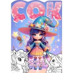 Çok Boya! Çıkartmalı Dev Boyama Kitabı - Sihir