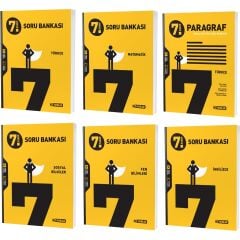 2023 7. Sınıf Matematik Türkçe Fen Sosyal Ingilizce Paragraf Soru Seti 6 Kitap