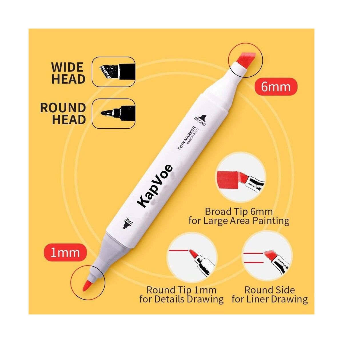 Çift Uçlu Touch Marker Art Tasarım Keçeli Kalem Seti 80’li