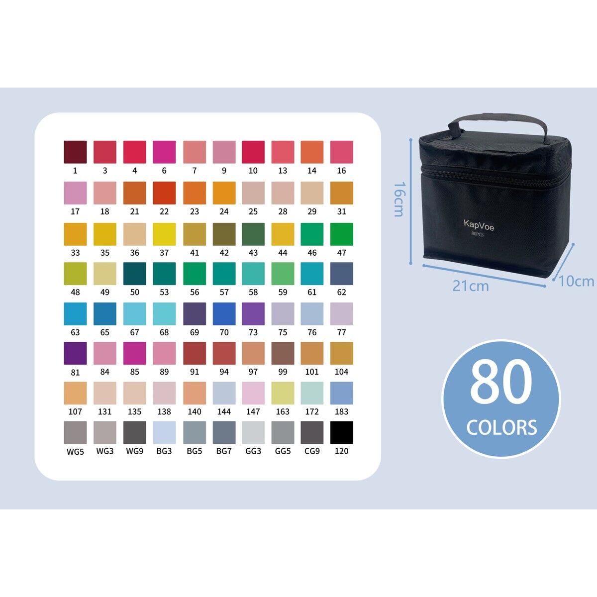 Çift Uçlu Touch Marker Art Tasarım Keçeli Kalem Seti 80’li