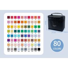 Çift Uçlu Touch Marker Art Tasarım Keçeli Kalem Seti 80’li