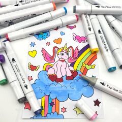 Çift Uçlu Touch Marker Art Tasarım Keçeli Kalem Seti 80’li