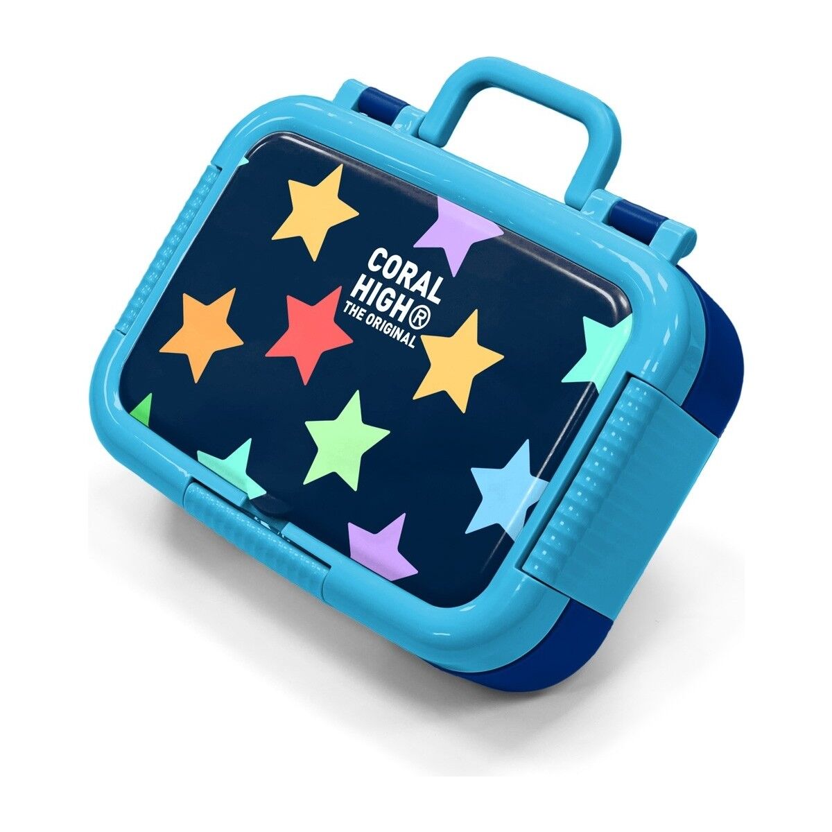 Coral High Kids Lacivert Renkli Yıldız Desenli Paslanmaz Çelik Beslenme Kabı 39109