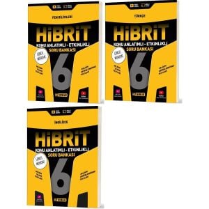 2026 6. Sınıf Fen Bilimleri + Türkçe + Ingilizce Hibrit - Konu Seti 3 Kitap