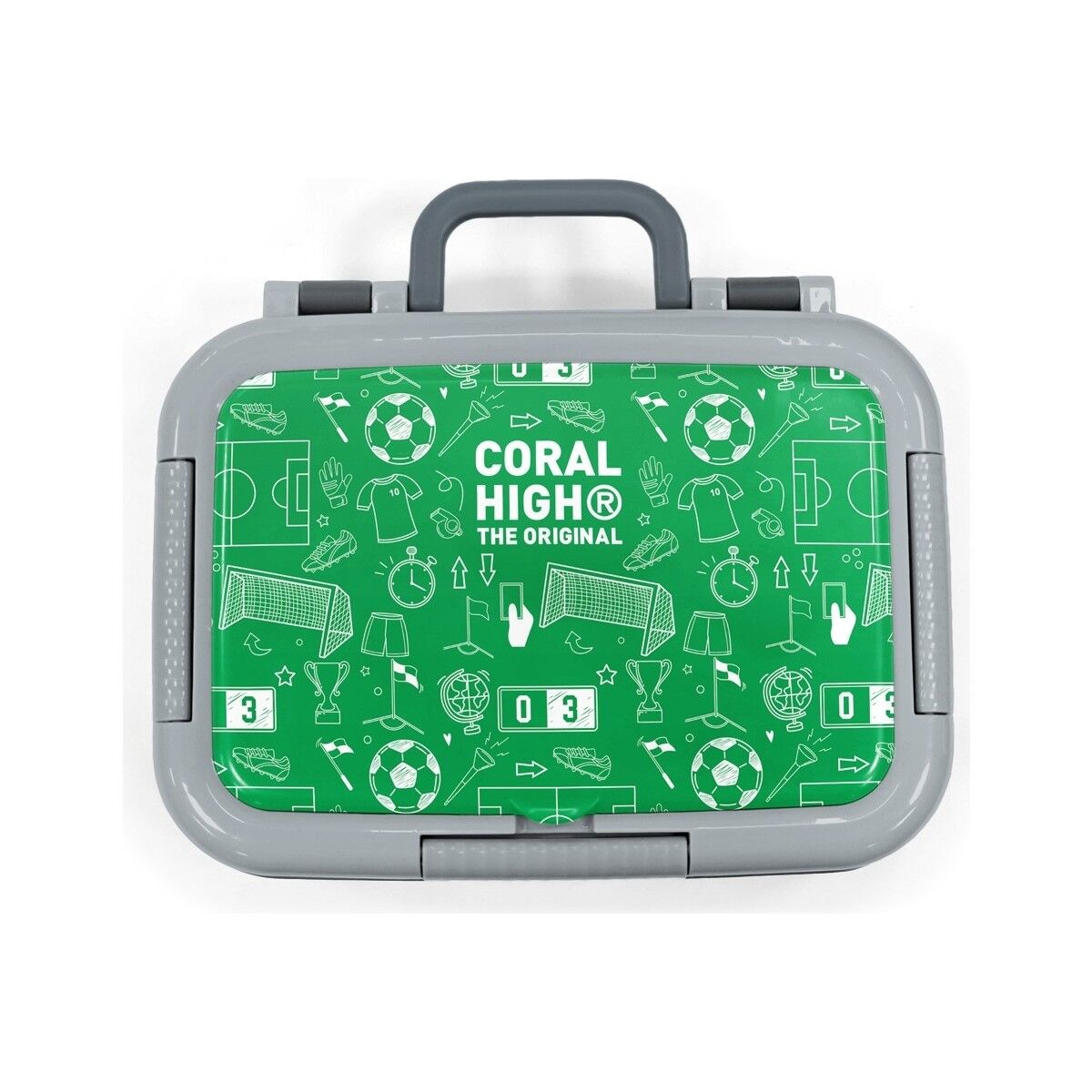 Coral High Kids Yeşil Futbol Desenli Paslanmaz Çelik Beslenme Kabı 39147