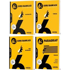 2026 6. Sınıf Matematik Türkçe Fen Paragraf Soru Bankası Seti 4 Kitap
