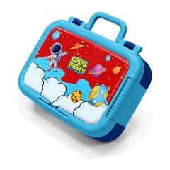 Coral High Kids Kırmızı Mavi Astronot Uzay Desenli Paslanmaz Çelik Beslenme Kabı 39145