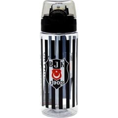 Beşiktaş Çubuk Desenli Plastik Matara 500 ml Siyah 24391