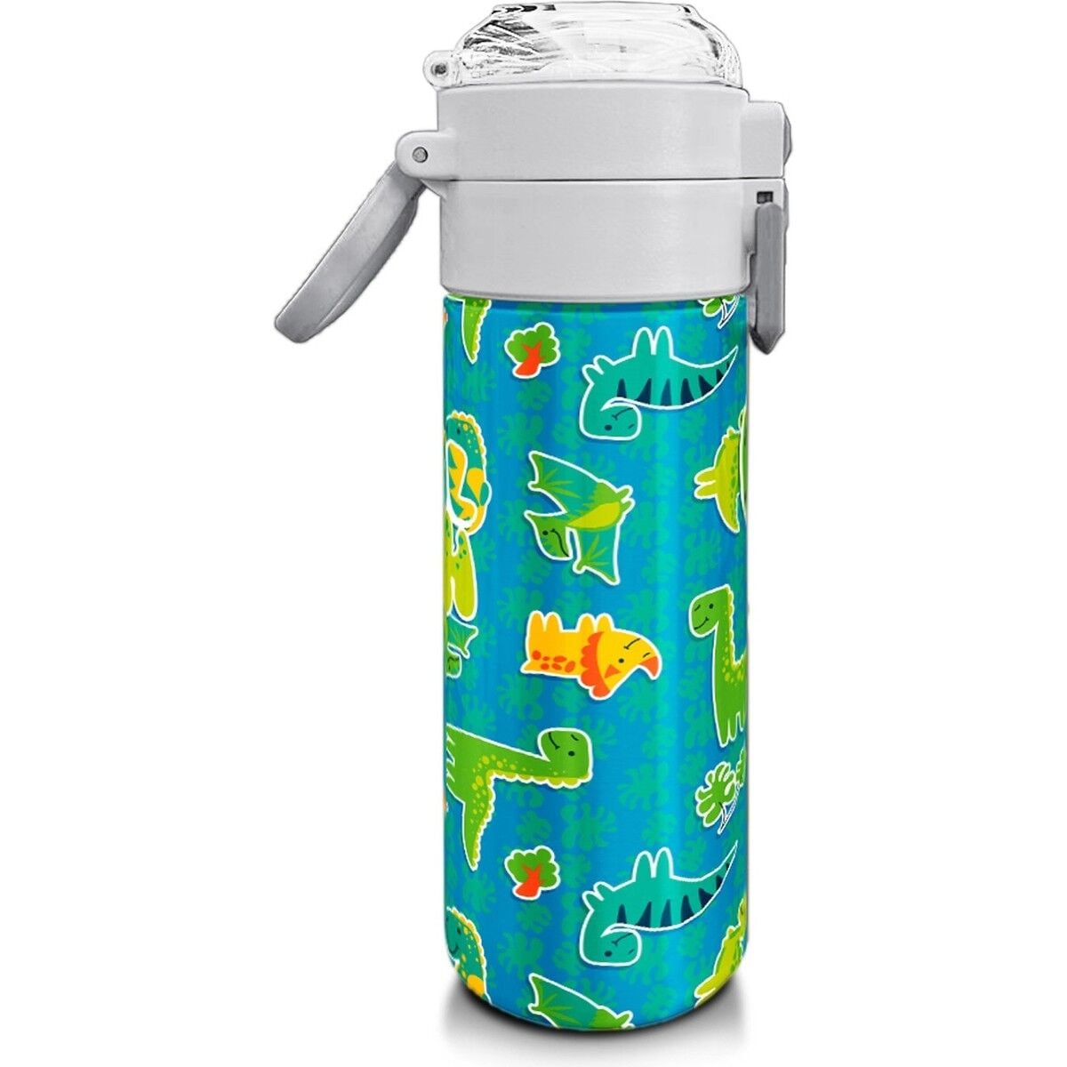 Coral High Kids Mavi Yeşil Dinozor Desenli Pipetli ve Direkt Içim Çelik Termos 500 ml 31798