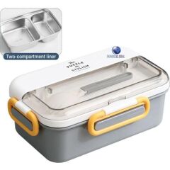 Vagonlife Taşınabilir 304 Paslanmazçelik Çocuklar Öğrenci ve Ofis Için Sızdırmaz Yemek Kutusu Sefer Tası 900ML