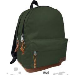 Jac-56 Jacag Campus Deri Tabanlı İki Bölmeli Sırt Çantası Haki