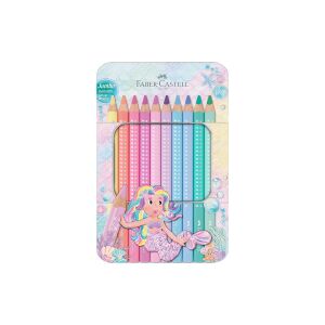 Faber-Castell Jumbo Sparkle Boya K, Pastel, 10'lu