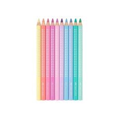 Faber-Castell Jumbo Sparkle Boya K, Pastel, 10'lu