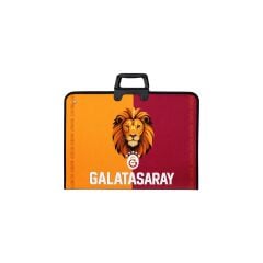 Galatasaray Lisanslı Parçalı Aslan Baskılı Proje Çantası - Askılı Fermuarlı Resim Çantası 35X50 cm