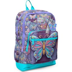 Coral High Kids Pastel Renkli Kelebek Desenli Okul Sırt Çantası 33206