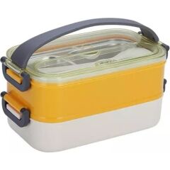 Vagonlife Çift Katman Paslanmaz Çelik Yemek Kutusu Sefer Tası Saklama Kabı