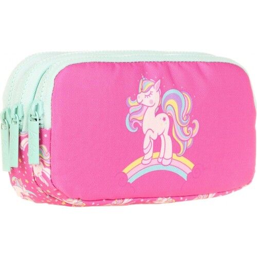 Kaukko Üç Bölmeli Unicorn Kız Çocuk Kalem Çantası