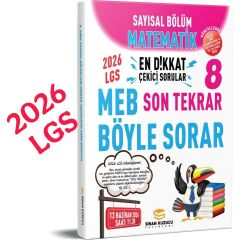 SİNAN KUZUCU YAYINLARI 2026 LGS SAYISAL BÖLÜM SON TEKRAR MATEMATİK SORU BANKASI