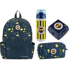 Taraftar Fenerbahçe Çanta + Suluk + Kalemlik + Beslenme Kutusu Set 4