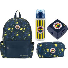 Taraftar Fenerbahçe Çanta + Suluk + Kalemlik + Beslenme Kutusu Set 4