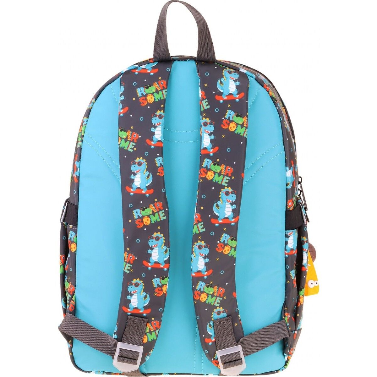 Kaukko Kids Dört Bölmeli Erkek Çocuk Dinazor Roar Some Baskılı Sarı - Mavi Okul Sırt Çantası - L5394
