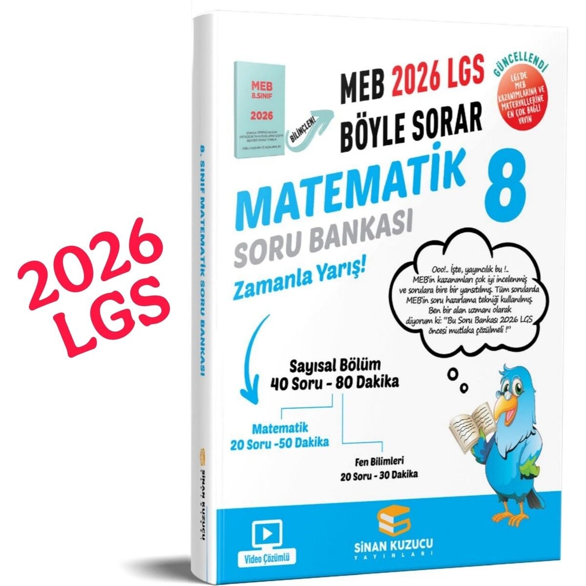 8. Sınıf 2026 Lgs Meb Böyle Sorar MATEMATİK Soru Bankası Video Çözümlü Sinan Kuzucu Yayınları