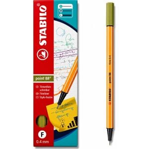 Keçe Uçlu Ince Kalem 88 Point 0.4 mm Yosun Yeşili 88/35 10 Lu Paket