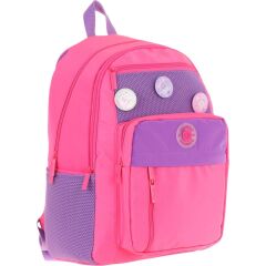 Kauko Holiday Kız Çocuk Altı Bölmeli Rozetli Okul Sırt Çantası - Pembe - K1830