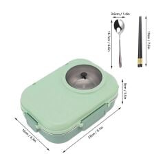Vagonlife BL70100 Çelik Hazneli Lunch Box Beslenme Kabı Yeşil