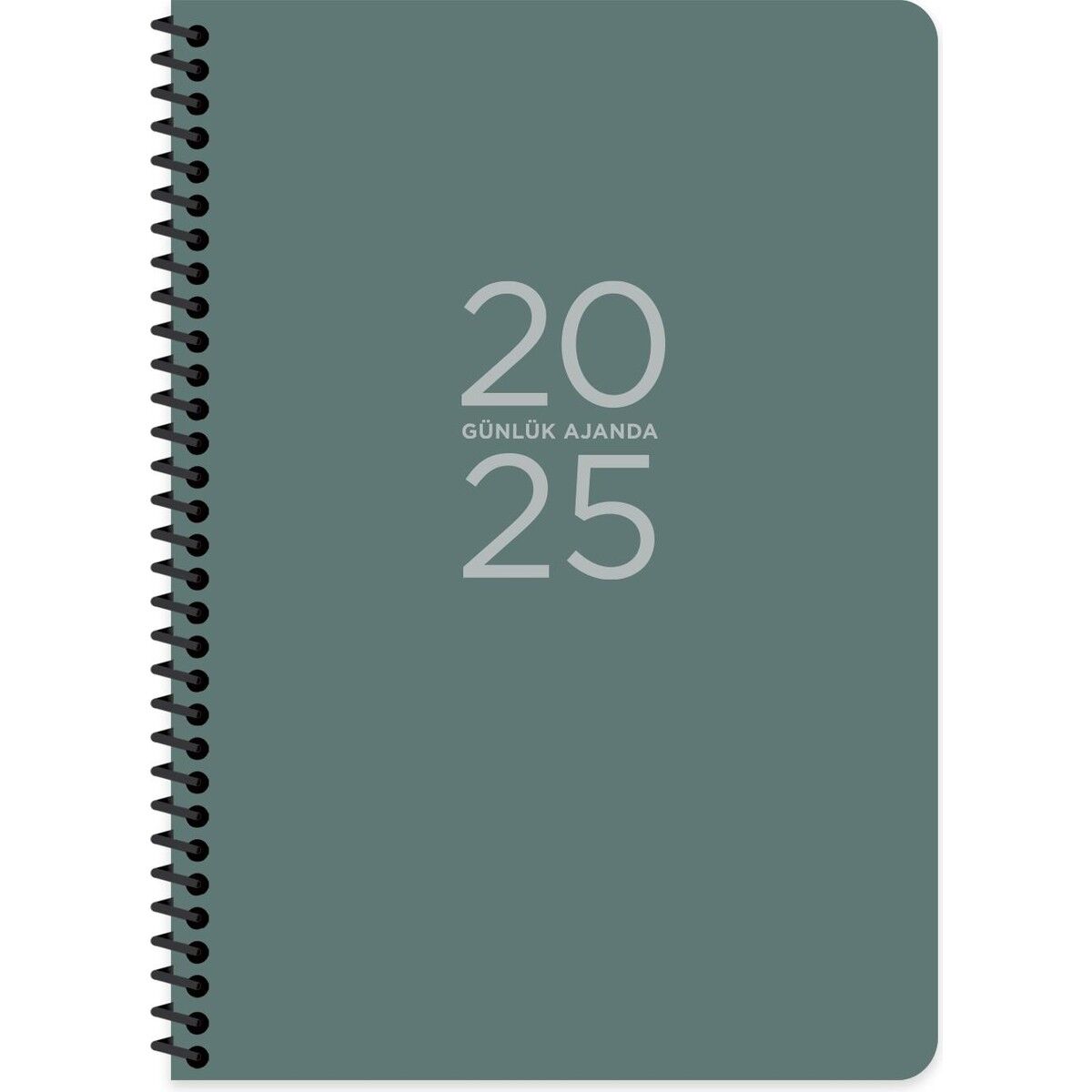 Keskin Color Günlük Ajanda Spiralli Yeşil 17x24 2025