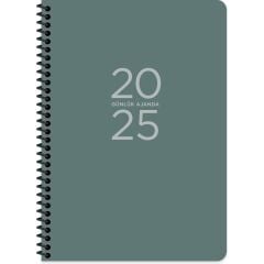 Keskin Color Günlük Ajanda Spiralli Yeşil 17x24 2025