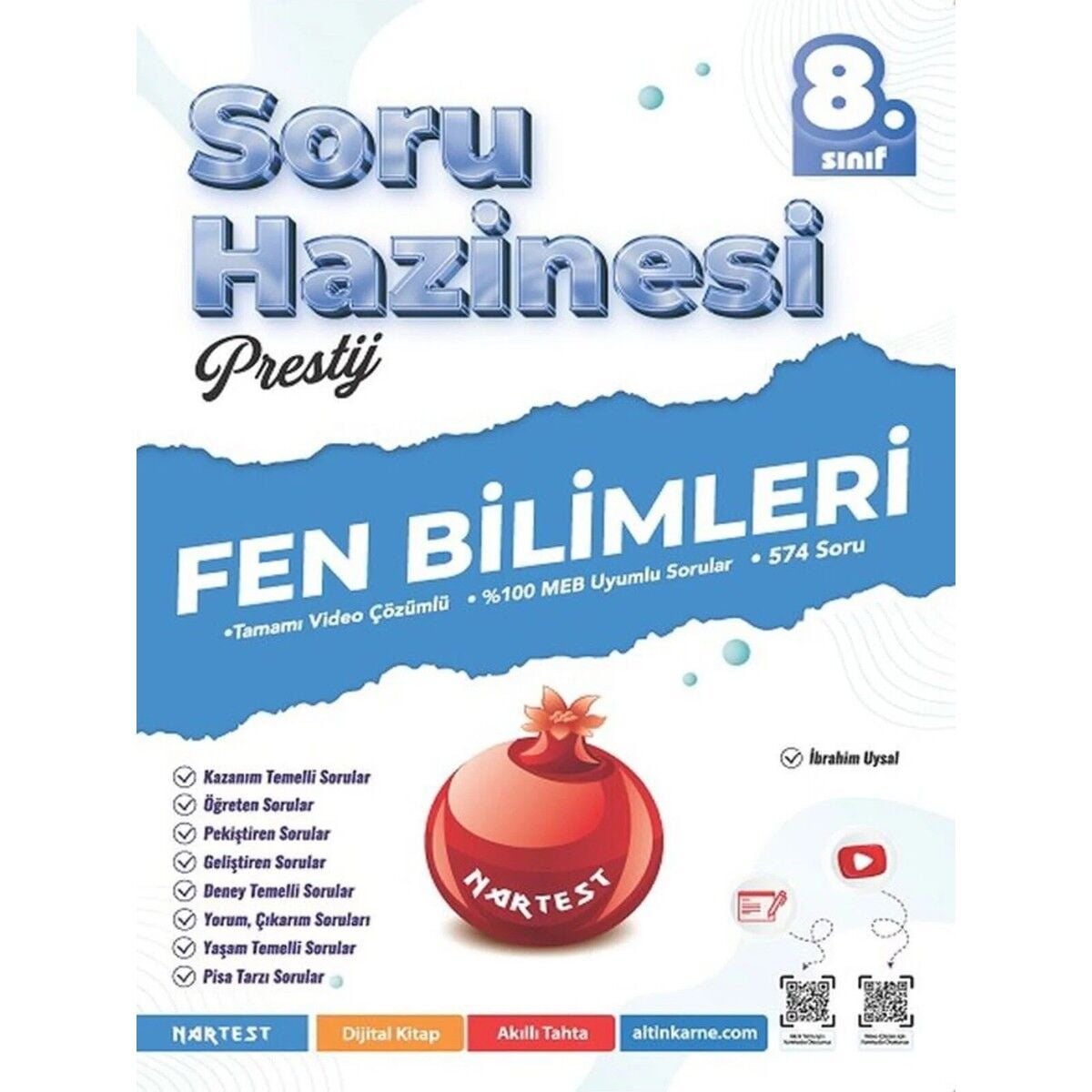 Nartest Yayınevi 8. Sınıf Prestij Fen Bilimleri Soru Bankası 2025 2026 Yeni Kapak