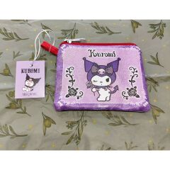 Çocuk Fermuarlı Para Çantası Cüzdan Kuromi Hello Kitty Figürlü Suni Deri