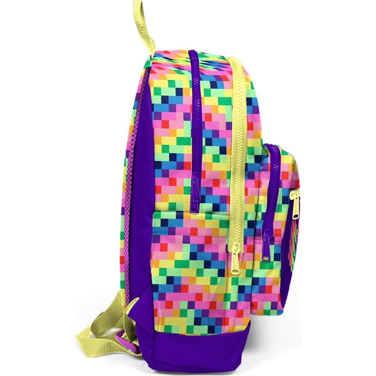 Coral High Kids Çok Renkli Piksel Kalp Desenli Okul Sırt Çantası 33208
