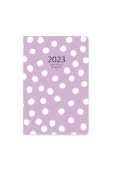 Keskin 8x12 Haftalık Cep Ajandası Lila Puantiye