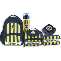 Tarafta Fenerbahçe Çanta + Beslenme Çantası + Kalemlik + Suluk + Beslenme Kutusu Set 18