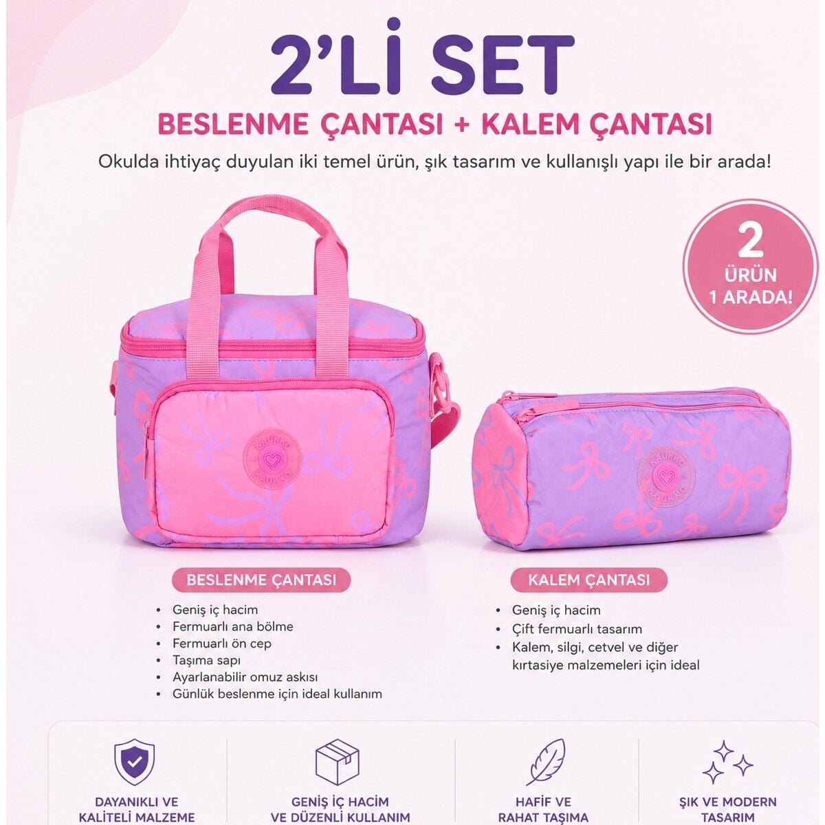 Beslenme Çantası K1880+ Kalem Kutusu K1881