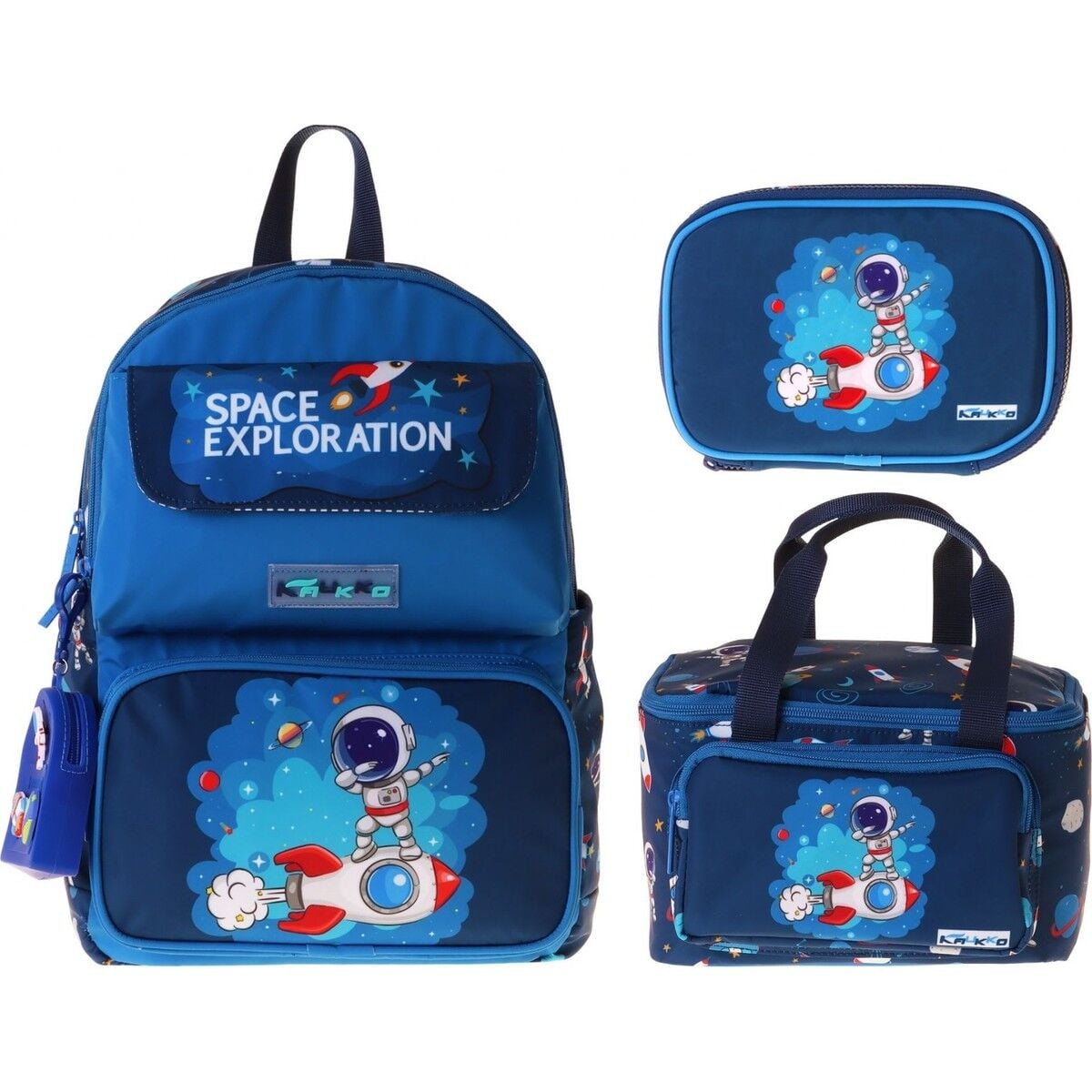 Kids Space(Lacivert Renk) Erkek Çocuk Üçlü Ilkokul Okul Çantası Seti/takımı - SETKK-L5364D