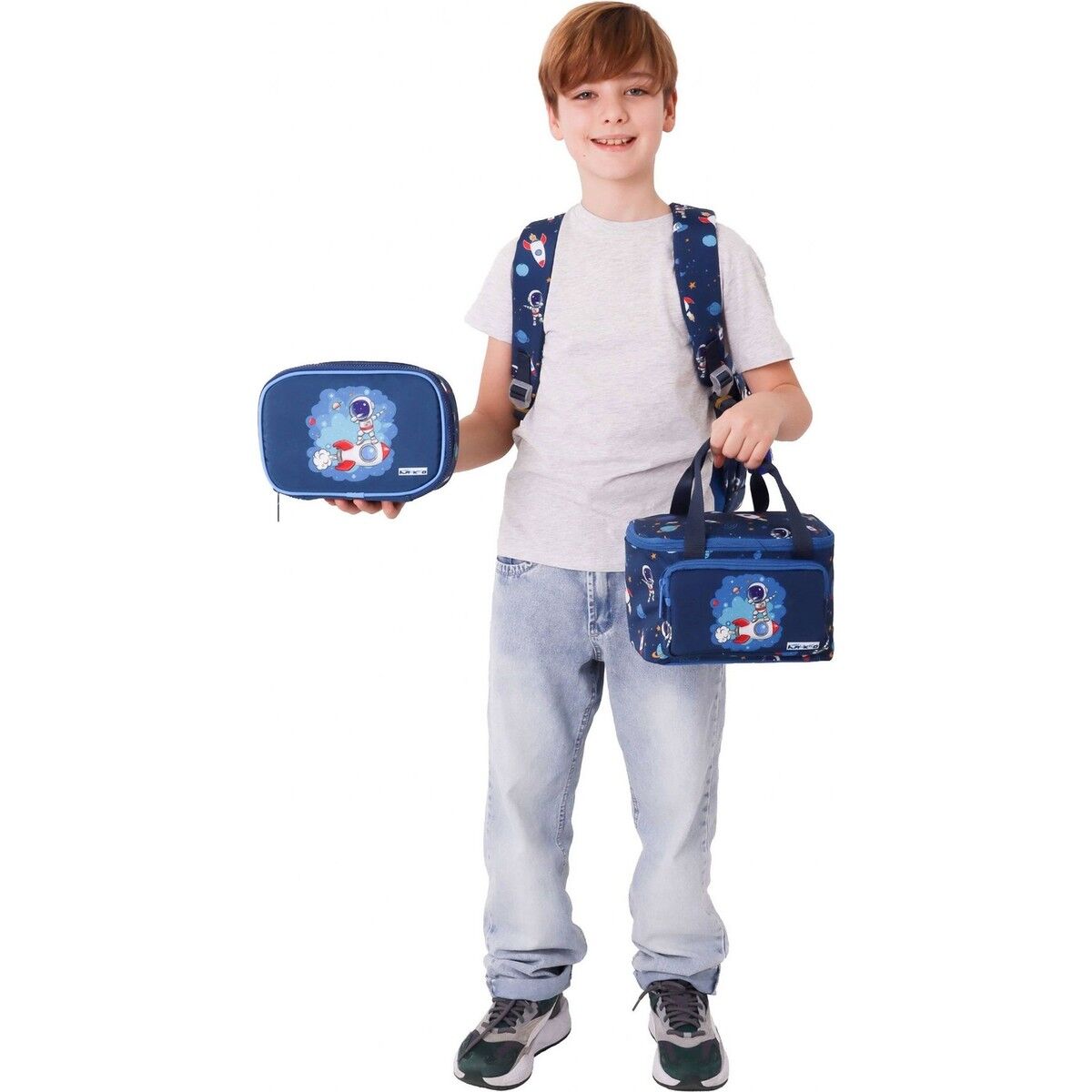 Kids Space(Lacivert Renk) Erkek Çocuk Üçlü Ilkokul Okul Çantası Seti/takımı - SETKK-L5364D