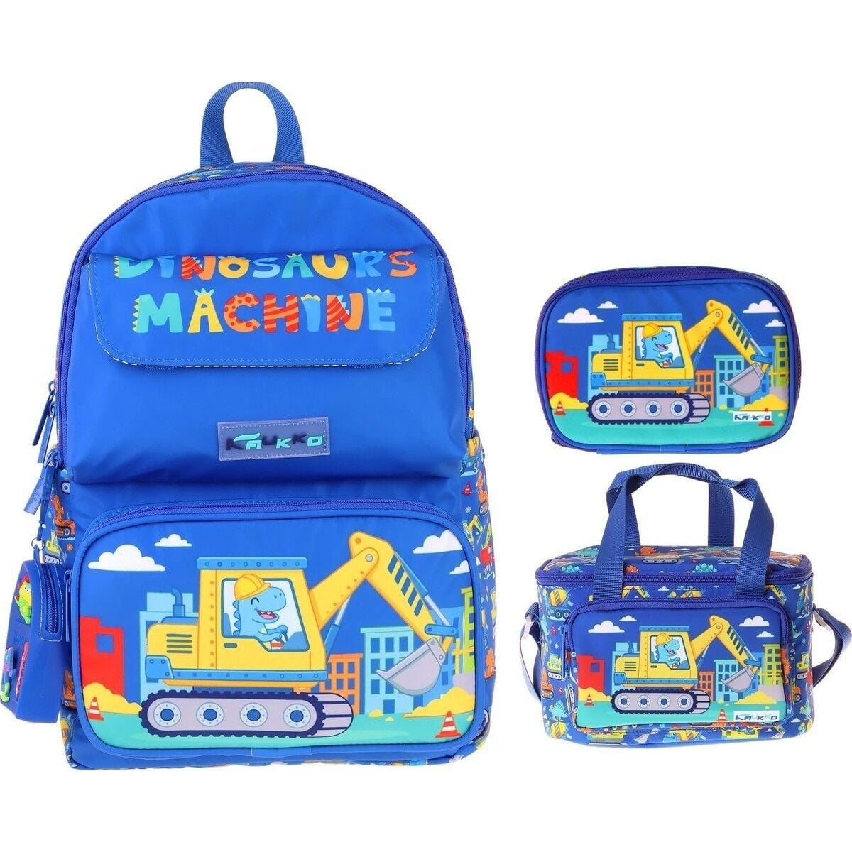 Kids Mechanic(Mavi - Sarı Renk) Erkek Çocuk Üçlü Ilkokul Okul Çantası Seti/takımı - SETKK-L5369D